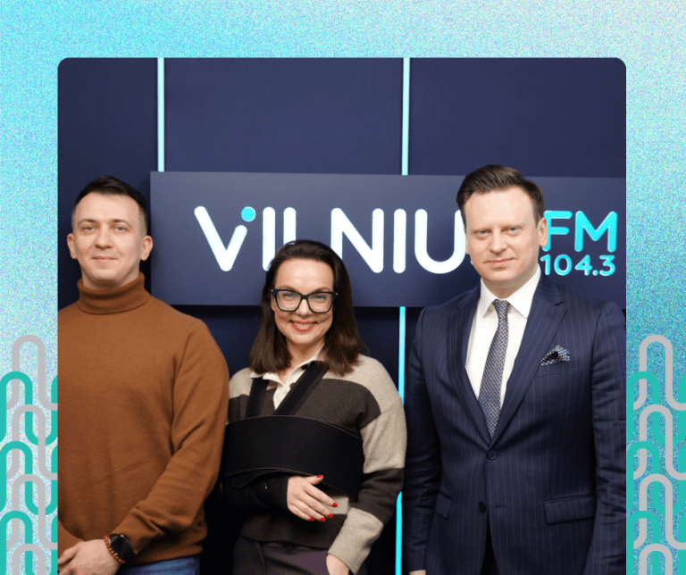 Valdas Benkunskas - Vilniaus miesto meras ir Dalius Kazlauskas - Vilniaus miesto CTO, atsakingas už miesto inovacijų kryptį.. Laidą veda Erika Kuročkina