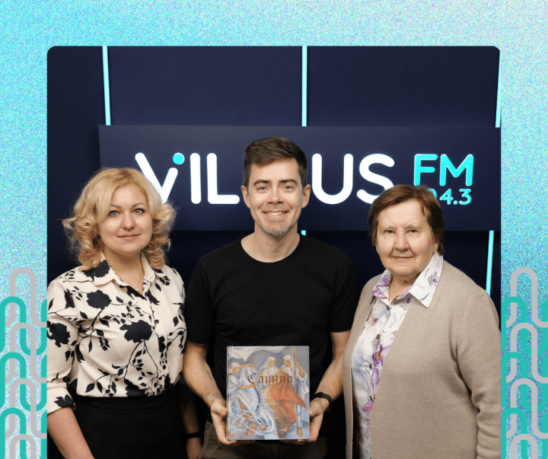 Šv. Jokūbo kelio draugų asociacijos atstovės - valdybos pirmininkė Aistė Švilpienė ir viceprezidentė Birutė Nenortaitė, laidoje Labas, Vilniau!